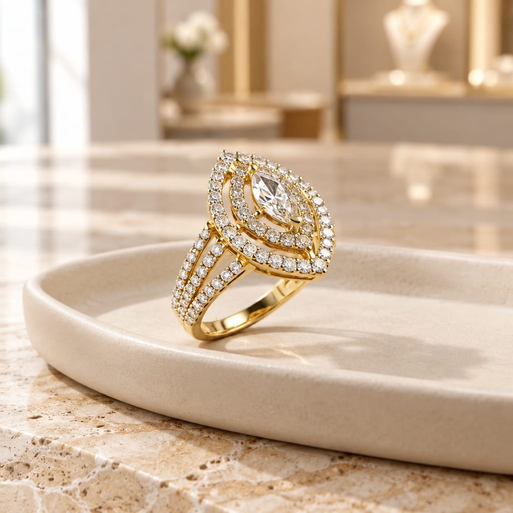 CZ L RING view 3